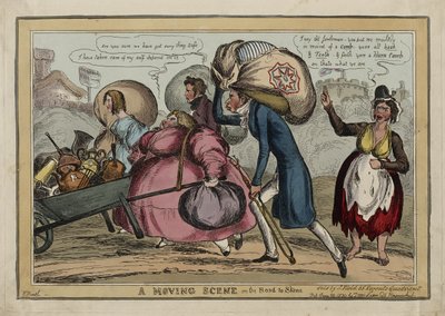 Eine bewegende Szene auf dem Weg nach Slane von William Heath