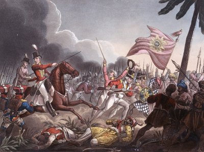 Schlacht von Assaye, 23. September 1803, graviert von J.C. Stadler, veröffentlicht von Thomas Tegg, 1. April 1818 von William Heath