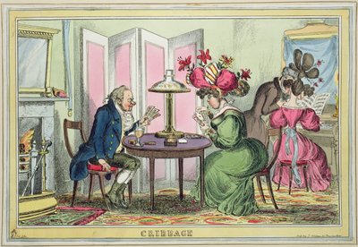 Cribbage, veröffentlicht von Thomas McLean, London von William Heath