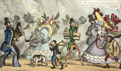 Puff, Puff, es ist ein Zeitalter des Paffens, Puff, Puff, Puff, veröffentlicht im September 1827 von Thomas McLean, London von William Heath