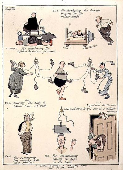 Ein kurzer Trainingskurs für den Rugger-Anfänger von William Heath Robinson