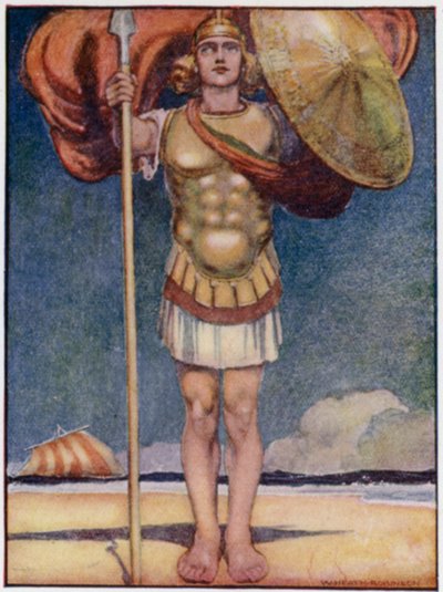 Achilles, der schnellste und tapferste aller griechischen Helden von William Heath Robinson