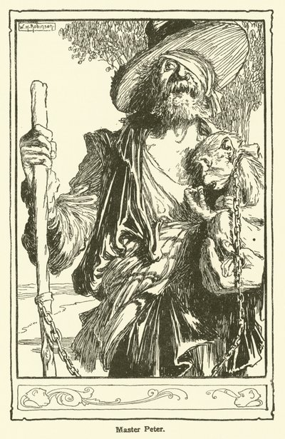 Illustration für Don Quijote von William Heath Robinson