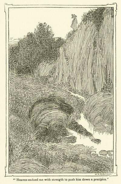 Illustration für Don Quijote von William Heath Robinson