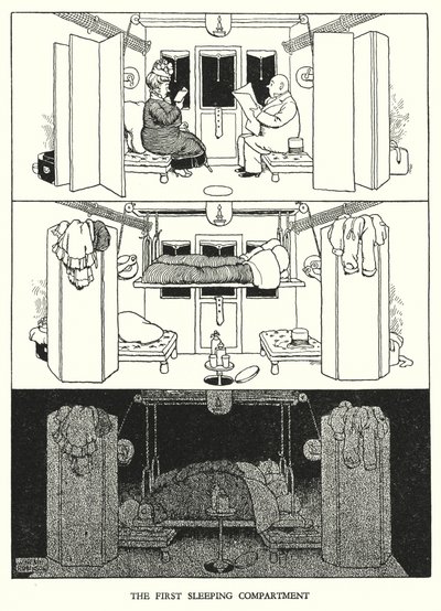 Illustration für Railway Ribaldry von W Heath Robinson von William Heath Robinson