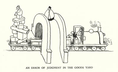 Illustration für Railway Ribaldry von W Heath Robinson von William Heath Robinson