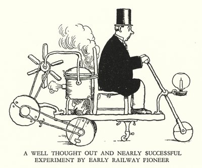 Illustration für Railway Ribaldry von W Heath Robinson von William Heath Robinson
