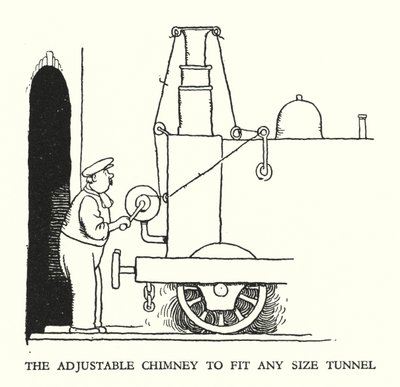 Illustration für Railway Ribaldry von W Heath Robinson von William Heath Robinson