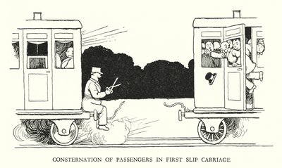Illustration für Railway Ribaldry von W Heath Robinson von William Heath Robinson
