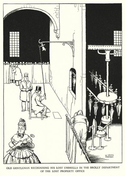 Illustration für Railway Ribaldry von W Heath Robinson von William Heath Robinson