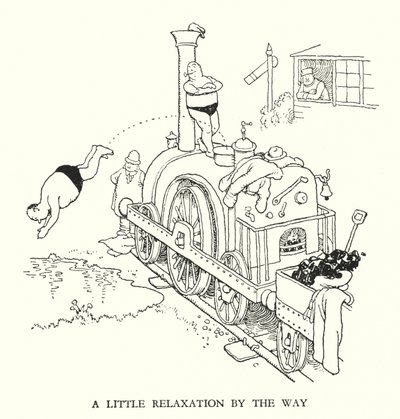Illustration für Railway Ribaldry von W. Heath Robinson von William Heath Robinson