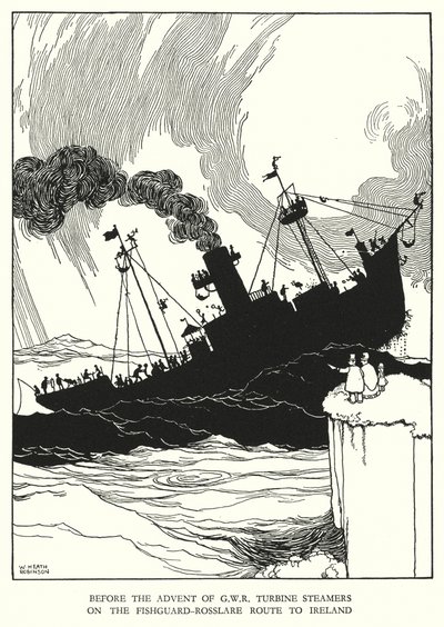 Illustration für Railway Ribaldry von W. Heath Robinson von William Heath Robinson