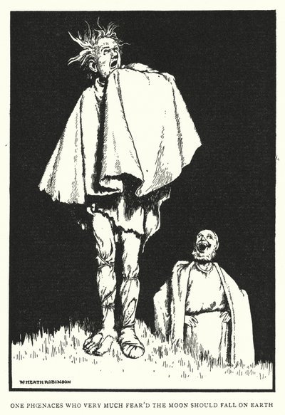 Ein Phönizier, der sehr fürchtete, der Mond könnte auf die Erde fallen von William Heath Robinson