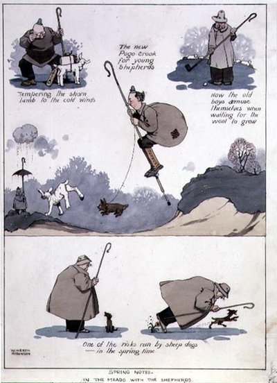 Frühlingsnoten - Auf den Wiesen mit den Hirten von William Heath Robinson