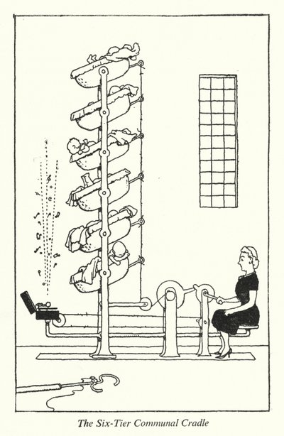 Die sechsstöckige Gemeinschaftswiege von William Heath Robinson