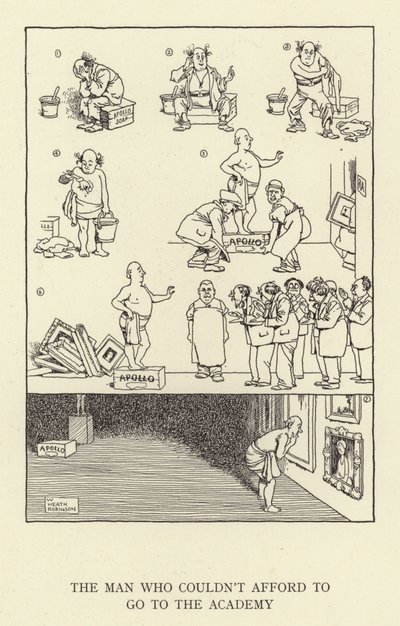 Der Mann, der es sich nicht leisten konnte, zur Akademie zu gehen von William Heath Robinson