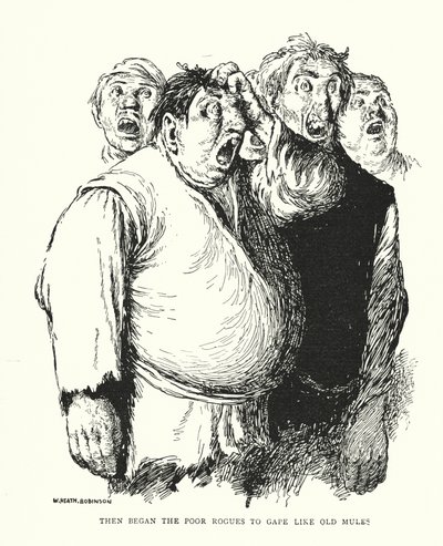 Dann begannen die armen Schurken zu gähnen wie alte Maultiere von William Heath Robinson