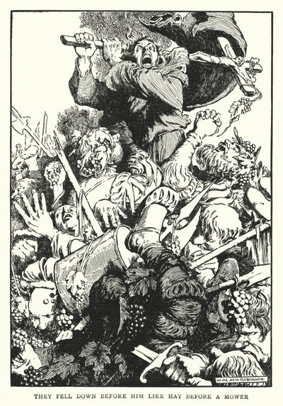 Sie fielen vor ihm nieder wie Heu vor einem Mäher von William Heath Robinson