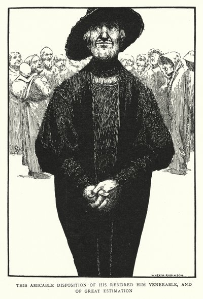 Diese freundliche Gesinnung machte ihn ehrwürdig und von großer Wertschätzung von William Heath Robinson