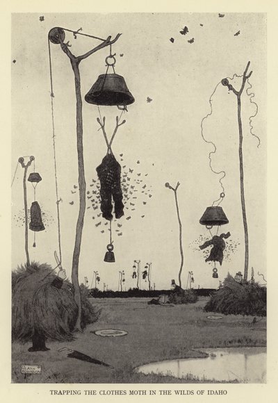 Fang des Kleidermotten in den Wildnissen von Idaho von William Heath Robinson