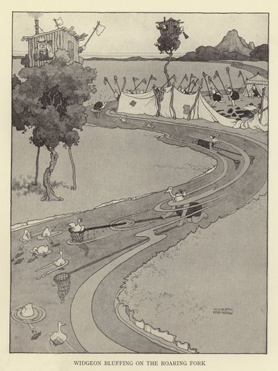 Widgeon blufft am Roaring Fork von William Heath Robinson