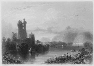 Ross Castle, Killarney von William Henry (after) Bartlett