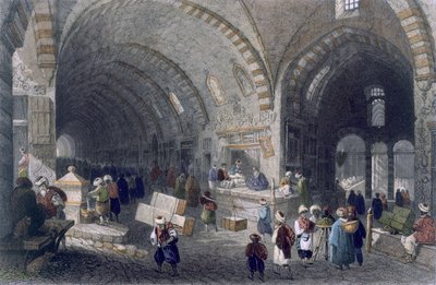 Große Allee im Tchartchi, ca. 1850 (farbige Aquatinta) von William Henry Bartlett