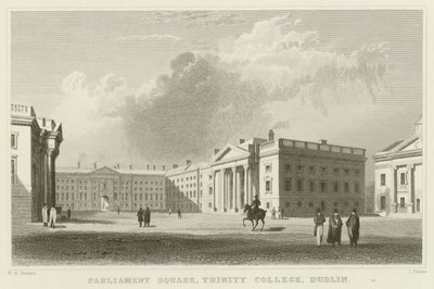 Parlamentsplatz in Dublin von William Henry Bartlett