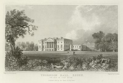 Thorndon Hall, Essex, der Sitz von Lord Petre von William Henry Bartlett