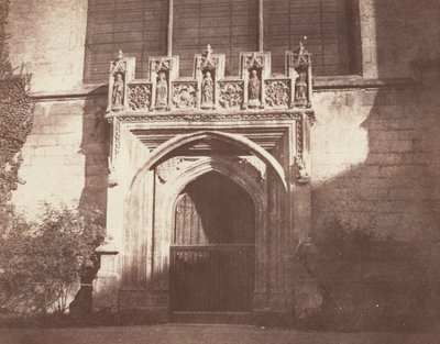 Eine alte Tür, Magdalen College, Oxford, 1843 von William Henry Fox Talbot