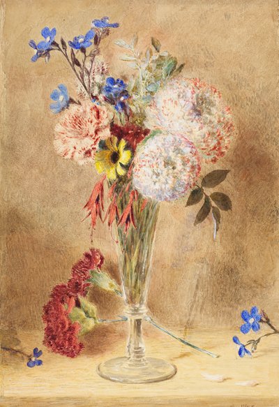 Blumen in einer Glasvase von William Henry Hunt