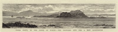 Fidra Point, im Firth of Forth, der vorgeschlagene Standort für einen neuen Leuchtturm von William Henry James Boot