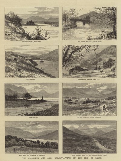 Die Callander und Oban Eisenbahn, Ansichten entlang der Route von William Henry James Boot