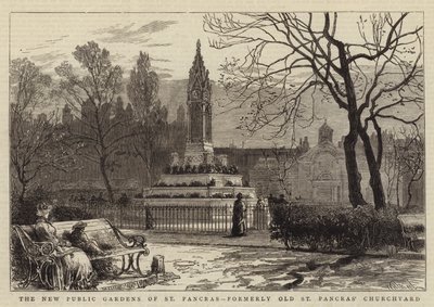 Die neuen öffentlichen Gärten von St. Pancras, ehemals der alte Kirchhof von St. Pancras von William Henry James Boot