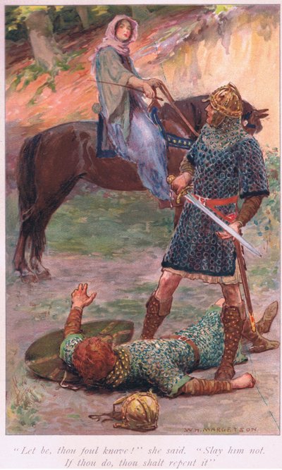Lass es sein, du niederträchtiger Schurke! sagte sie. Töte ihn nicht. Wenn du es tust, wirst du es bereuen von William Henry Margetson