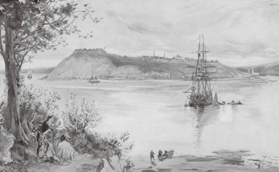 Ansicht der Stadt und Festung von Quebec, AD 1759 von William Heysham (after) Overend