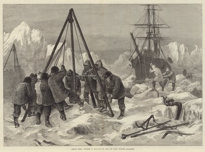 Arktisches Leben, einen Weg aus dem Eis aus den Winterquartieren schneiden von William Heysham Overend