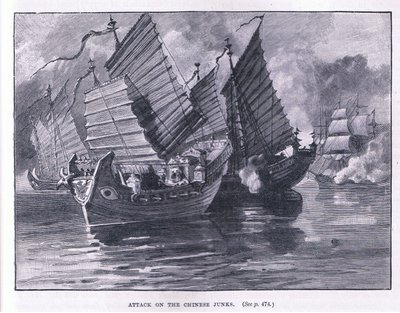 Angriff auf die chinesischen Dschunken AD 1841 von William Heysham Overend