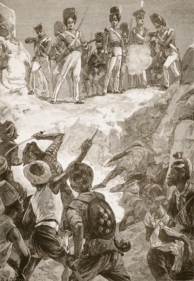 Carmichaels Anhänger feuerten in die dichte Menge vor ihnen, Illustration aus 