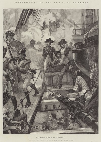 Gedenken an die Schlacht von Trafalgar, HMS Victory am 21. Oktober 1805, bei Trafalgar von William Heysham Overend