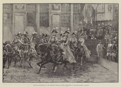 150. Jahrestag der Preußischen Gardes du Corps, Reiterfeste in der Reitschule, Potsdam von William Heysham Overend