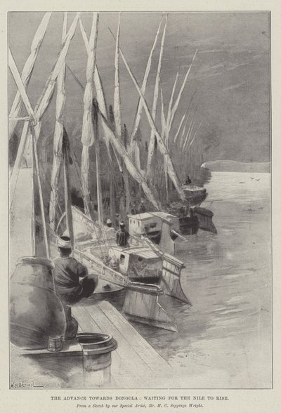 Der Vormarsch nach Dongola, warten auf das Ansteigen des Nils von William Heysham Overend