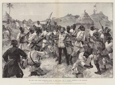 Die Emin-Pascha-Entlastungsexpedition, Meuterei von Emin Paschas Männern in Labore, Beginn der Rebellion von William Heysham Overend