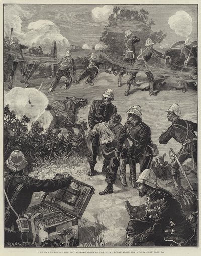 Der Krieg in Ägypten, die zwei Neunpfünder der Royal Horse Artillery (24. August) von William Heysham Overend