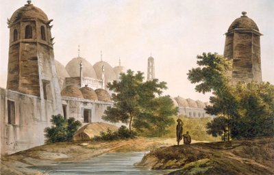 Ansicht des Cuttera, gebaut von Jaffeir Cawn in Muxadavad, veröffentlicht 1785-88 von William Hodges