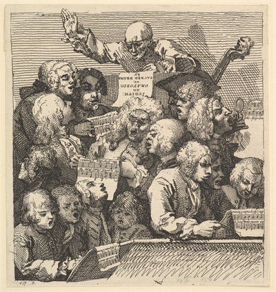 Ein Chor von Sängern oder Das Oratorium, Dezember 1732 von William Hogarth