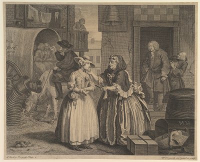 Der Lebensweg einer Dirne, Tafel 1, vor April 1732 von William Hogarth