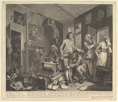 Der Lebenslauf eines Wüstlings, Platte 1 von William Hogarth