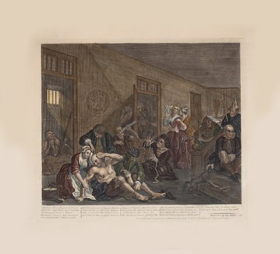 Der Lebensweg eines Wüstlings, Platte 8: Im Irrenhaus, ca. 1735 von William Hogarth