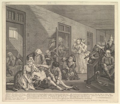 Ein Wüstlingsfortschritt, Tafel 8, 25. Juni 1735 von William Hogarth